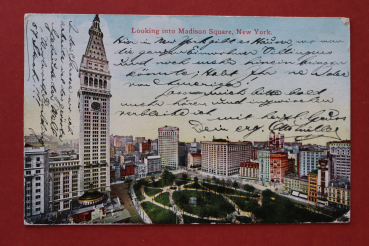 Ansichtskarte AK New York 1912 Madison Square Architektur Park Straße Ortsansicht USA Amerika Vereinigte Staaten